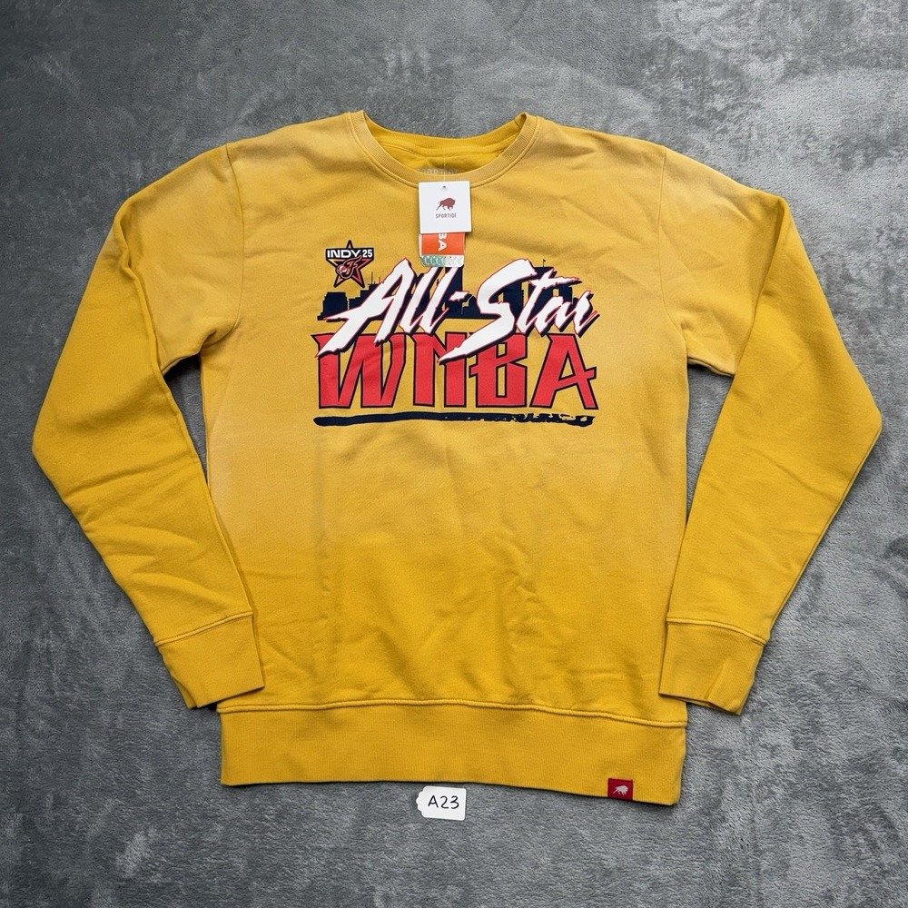 Sportiqe Golden INDY25 All Star WNBA Women's Crewneck Size Large NEW